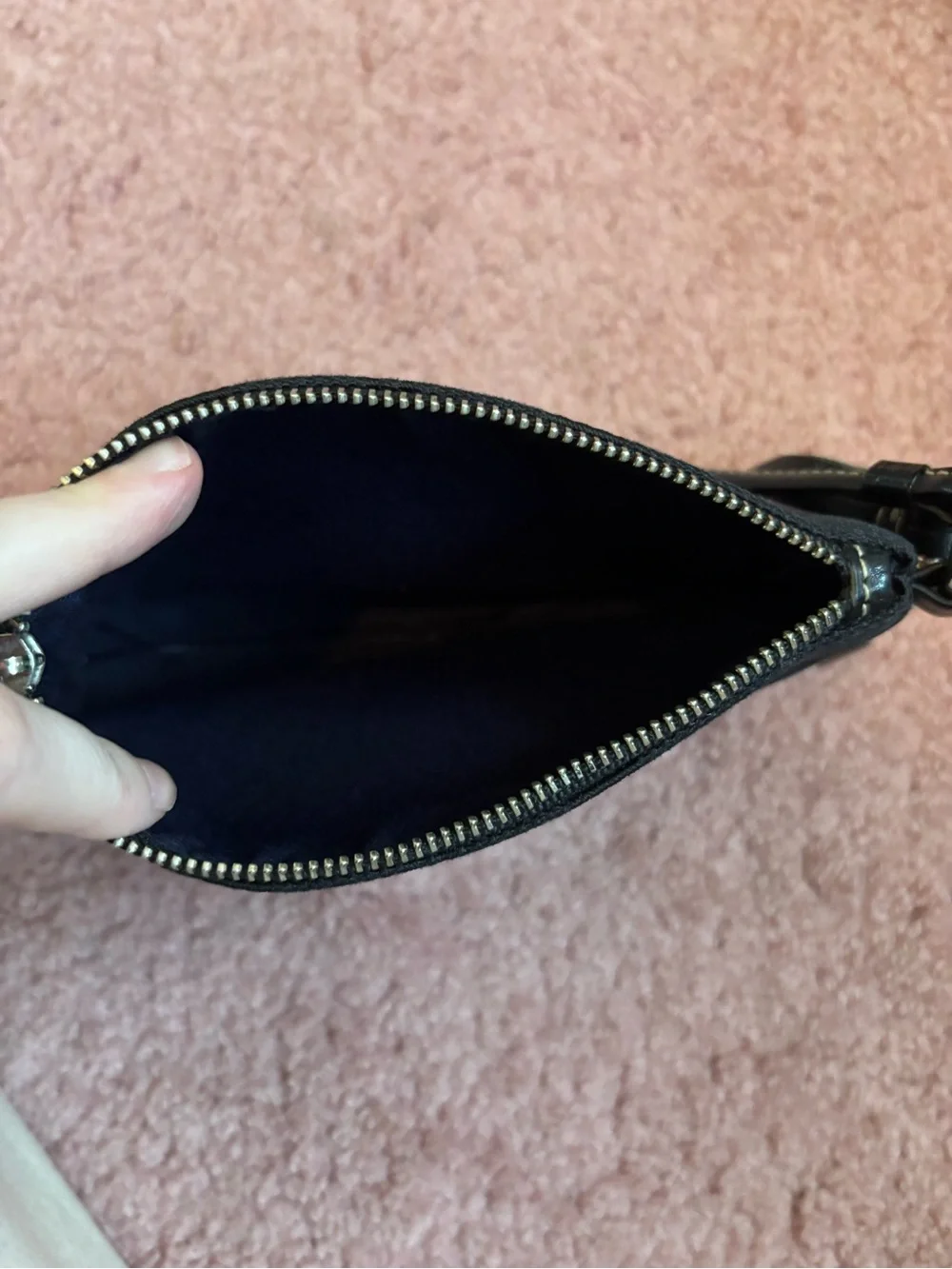 Coach black wristlet
